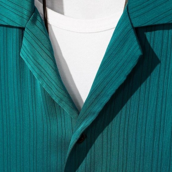 Blue Mens Button Up Shirt - Picture 6 of 6